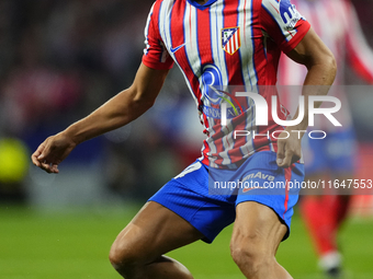 Marcos Llorente central midfield of Atletico de Madrid and Spain during the LaLiga match between Atletico de Madrid and Real Madrid CF  at E...