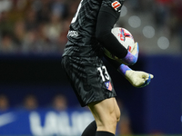 Jan Oblak goalkeeper of Atletico de Madrid and Slovenia reacts during the LaLiga match between Atletico de Madrid and Real Madrid CF  at Est...