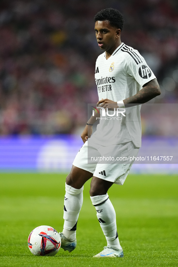 Rodrygo Goes right winger of Real Madrid and Brazil during the LaLiga match between Atletico de Madrid and Real Madrid CF  at Estadio Civita...