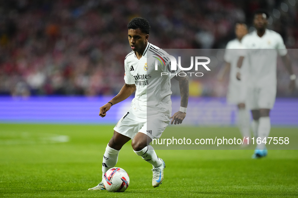 Rodrygo Goes right winger of Real Madrid and Brazil during the LaLiga match between Atletico de Madrid and Real Madrid CF  at Estadio Civita...