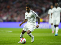 Rodrygo Goes right winger of Real Madrid and Brazil during the LaLiga match between Atletico de Madrid and Real Madrid CF  at Estadio Civita...