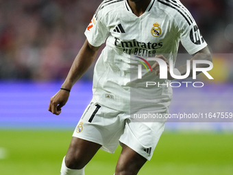 Rodrygo Goes right winger of Real Madrid and Brazil during the LaLiga match between Atletico de Madrid and Real Madrid CF  at Estadio Civita...