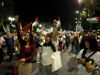 Palestinian organizations and solidarity groups held a march on October 7, 2024, protesting against the war in Gaza on the first anniversary...