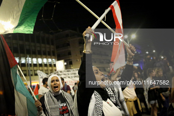 Palestinian organizations and solidarity groups held a march on October 7, 2024, protesting against the war in Gaza on the first anniversary...