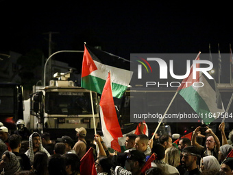 Palestinian organizations and solidarity groups held a march on October 7, 2024, protesting against the war in Gaza on the first anniversary...