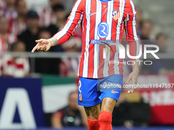 Jose Maria Gimenez centre-back of Atletico de Madrid and Uruguay during the LaLiga match between Atletico de Madrid and Real Madrid CF  at E...