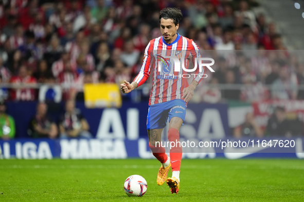 Jose Maria Gimenez centre-back of Atletico de Madrid and Uruguay during the LaLiga match between Atletico de Madrid and Real Madrid CF  at E...