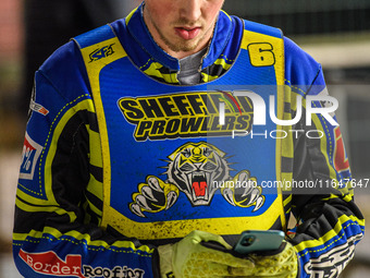 Kean Dicken of the Sheffield Cubs participates in the WSRA National Development League match between Belle Vue Colts and Sheffield Tiger Cub...