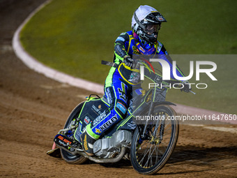 Nathan Ablitt of the Sheffield Cubs participates in the parade lap during the WSRA National Development League match between Belle Vue Colts...