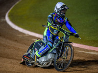 Nathan Ablitt of the Sheffield Cubs participates in the parade lap during the WSRA National Development League match between Belle Vue Colts...