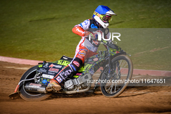 Luke Muff of Belle Vue Colts competes during the WSRA National Development League match between Belle Vue Colts and Sheffield Tiger Cubs at...