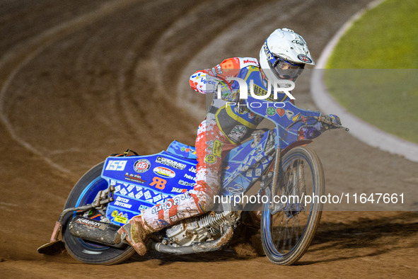 Sheffield Cubs' Stene Pijper is in action during the WSRA National Development League match between Belle Vue Colts and Sheffield Tiger Cubs...