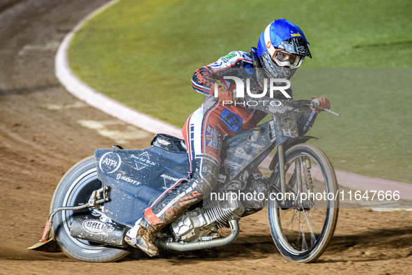 Belle Vue Colts' Harry McGurk is in action during the WSRA National Development League match between Belle Vue Colts and Sheffield Tiger Cub...