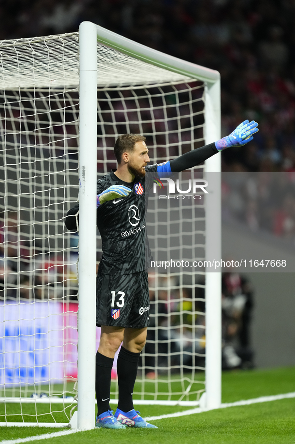 Jan Oblak goalkeeper of Atletico de Madrid and Slovenia during the LaLiga match between Atletico de Madrid and Real Madrid CF  at Estadio Ci...