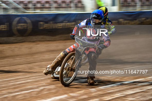 Belle Vue Colts' Matt Marson competes during the WSRA National Development League match between Belle Vue Colts and Sheffield Tiger Cubs at...