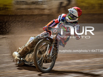 Guest rider Jake Mulford participates in the WSRA National Development League match between Belle Vue Colts and Sheffield Tiger Cubs at the...