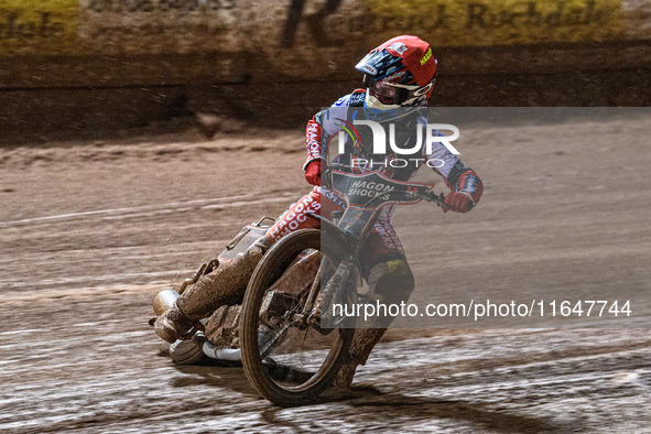 Sam Hagon of Belle Vue Colts competes during the WSRA National Development League match between Belle Vue Colts and Sheffield Tiger Cubs at...