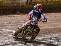 Sam Hagon of Belle Vue Colts competes during the WSRA National Development League match between Belle Vue Colts and Sheffield Tiger Cubs at...