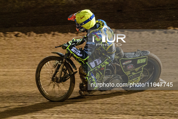 Sheffield Cubs' Ace Pijper is in action during the WSRA National Development League match between Belle Vue Colts and Sheffield Tiger Cubs a...