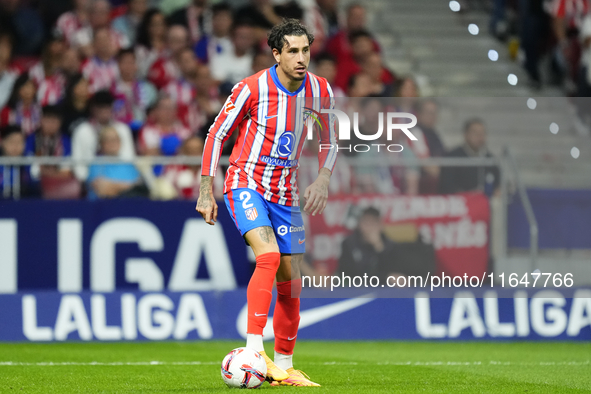 Jose Maria Gimenez centre-back of Atletico de Madrid and Uruguay during the LaLiga match between Atletico de Madrid and Real Madrid CF  at E...