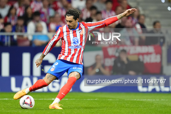 Jose Maria Gimenez centre-back of Atletico de Madrid and Uruguay during the LaLiga match between Atletico de Madrid and Real Madrid CF  at E...