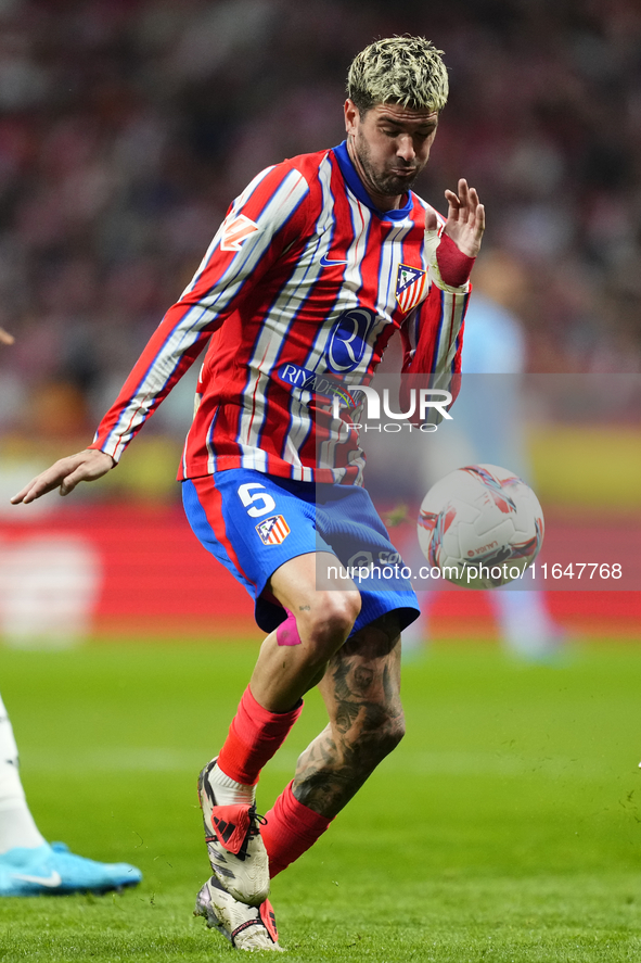 Rodrigo de Paul central midfield of Atletico de Madrid and Argentina during the LaLiga match between Atletico de Madrid and Real Madrid CF...