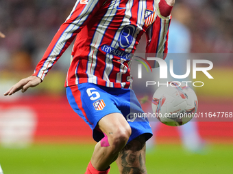 Rodrigo de Paul central midfield of Atletico de Madrid and Argentina during the LaLiga match between Atletico de Madrid and Real Madrid CF...