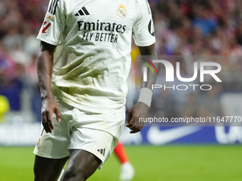 Vinicius Junior left winger of Real Madrid and Brazil during the LaLiga match between Atletico de Madrid and Real Madrid CF  at Estadio Civi...