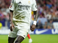 Vinicius Junior left winger of Real Madrid and Brazil during the LaLiga match between Atletico de Madrid and Real Madrid CF  at Estadio Civi...