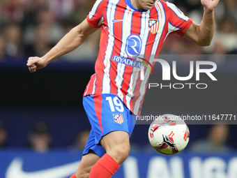 Julian Alvarez centre-forward of Atletico de Madrid and Argentina during the LaLiga match between Atletico de Madrid and Real Madrid CF  at...