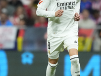 Federico Valverde central midfield of Real Madrid and Uruguay during the LaLiga match between Atletico de Madrid and Real Madrid CF  at Esta...