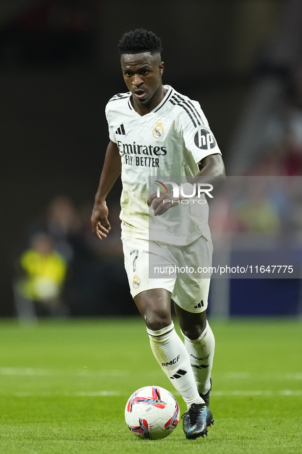 Vinicius Junior left winger of Real Madrid and Brazil during the LaLiga match between Atletico de Madrid and Real Madrid CF  at Estadio Civi...