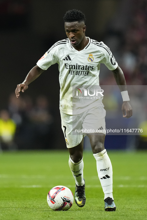 Vinicius Junior left winger of Real Madrid and Brazil during the LaLiga match between Atletico de Madrid and Real Madrid CF  at Estadio Civi...