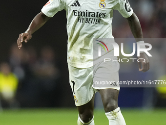 Vinicius Junior left winger of Real Madrid and Brazil during the LaLiga match between Atletico de Madrid and Real Madrid CF  at Estadio Civi...