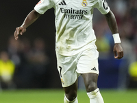 Vinicius Junior left winger of Real Madrid and Brazil during the LaLiga match between Atletico de Madrid and Real Madrid CF  at Estadio Civi...