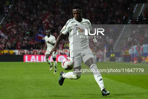 Vinicius Junior left winger of Real Madrid and Brazil during the LaLiga match between Atletico de Madrid and Real Madrid CF  at Estadio Civi...