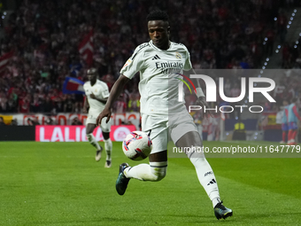 Vinicius Junior left winger of Real Madrid and Brazil during the LaLiga match between Atletico de Madrid and Real Madrid CF  at Estadio Civi...