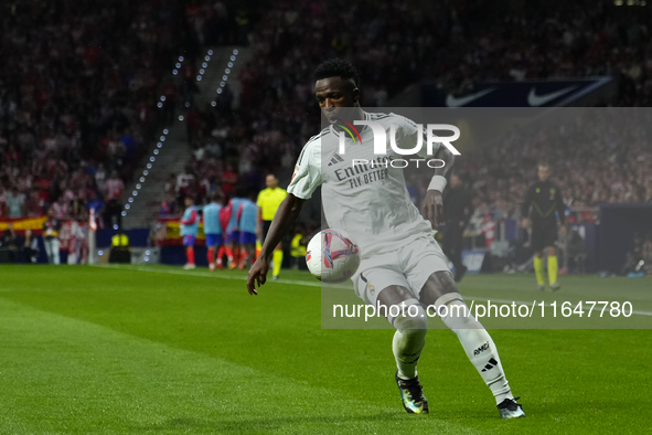 Vinicius Junior left winger of Real Madrid and Brazil during the LaLiga match between Atletico de Madrid and Real Madrid CF  at Estadio Civi...