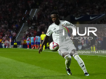 Vinicius Junior left winger of Real Madrid and Brazil during the LaLiga match between Atletico de Madrid and Real Madrid CF  at Estadio Civi...