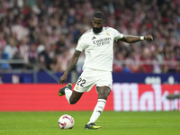 Antonio Rudiger centre-back of Real Madrid and Germany during the LaLiga match between Atletico de Madrid and Real Madrid CF  at Estadio Civ...