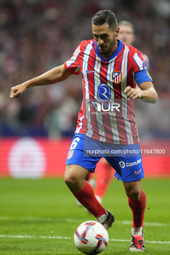 Koke Resurreccion central midfield of Atletico de Madrid and Spain during the LaLiga match between Atletico de Madrid and Real Madrid CF  at...