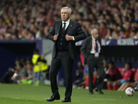 Carlo Ancelotti head coach of Real Madrid during the LaLiga match between Atletico de Madrid and Real Madrid CF  at Estadio Civitas Metropol...