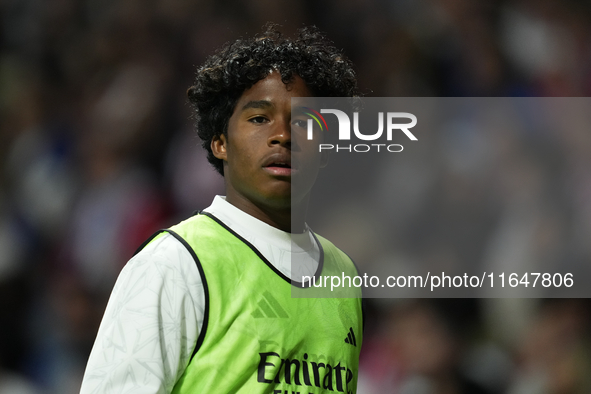 Endrick centre-forward of Real Madrid and Brazil during the LaLiga match between Atletico de Madrid and Real Madrid CF  at Estadio Civitas M...