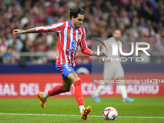 Jose Maria Gimenez centre-back of Atletico de Madrid and Uruguay during the LaLiga match between Atletico de Madrid and Real Madrid CF  at E...