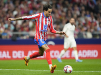 Jose Maria Gimenez centre-back of Atletico de Madrid and Uruguay during the LaLiga match between Atletico de Madrid and Real Madrid CF  at E...