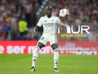 Ferland Mendy left-back of Real Madrid and France during the LaLiga match between Atletico de Madrid and Real Madrid CF  at Estadio Civitas...