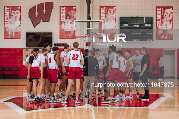 The Wisconsin Badgers Basketball local media day takes place at the Nicholas Johnson Pavilion in Madison, WI, on October 7, 2024. 