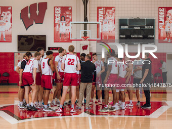 The Wisconsin Badgers Basketball local media day takes place at the Nicholas Johnson Pavilion in Madison, WI, on October 7, 2024. (