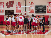 The Wisconsin Badgers Basketball local media day takes place at the Nicholas Johnson Pavilion in Madison, WI, on October 7, 2024. (