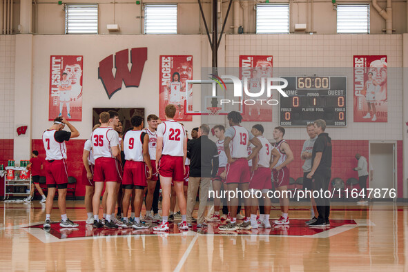 The Wisconsin Badgers Basketball local media day takes place at the Nicholas Johnson Pavilion in Madison, WI, on October 7, 2024. 